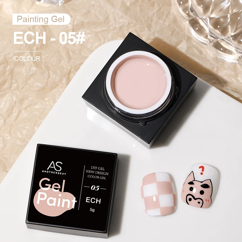 AS 5 ml Silver Metallic Painting Liner Gel Polish Super Bright Mirror Gel Nagellack Semi Permanent Lines French Nail