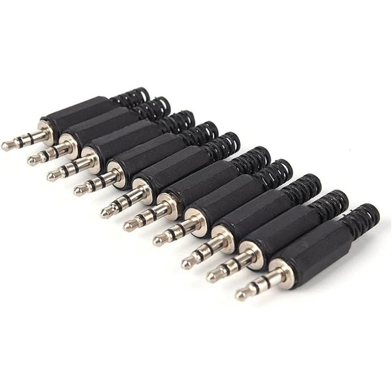 5Pcs 3.5mm Headphone Connector Black Plastic Housing Audio Jack Plug image 6