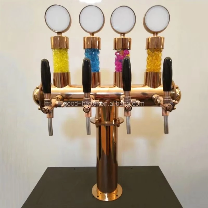 BTNO.10100207 Stainless Steel 4-way New Style Creative Beer Tap Tower for Bar