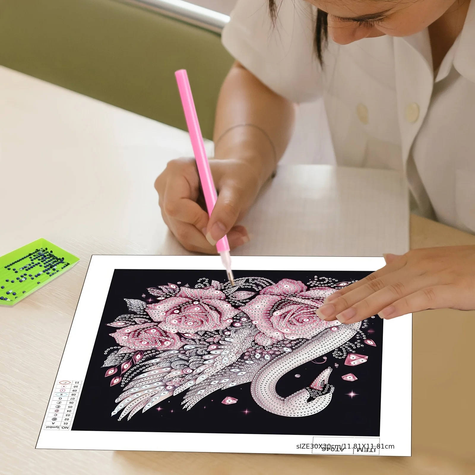 مجموعة Swan 5D DIY Diamond Art Kit - مثقاب جزئي، أشكال فريدة من نوعها، حرفة فسيفساء أكريليك للمبتدئين والكبار - هدية مثالية و Ho