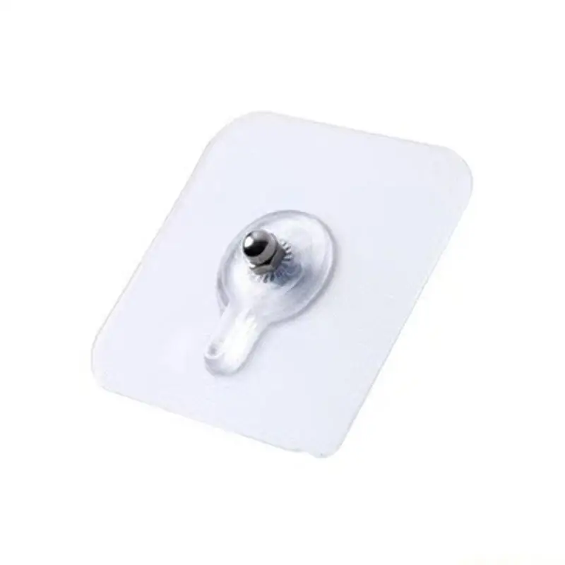 QX2E Hanging Bracket Unmarked Screw Stickers Photo Frame Wall Hooks for Home Bathroom Kitchen Bedroom Wall Window