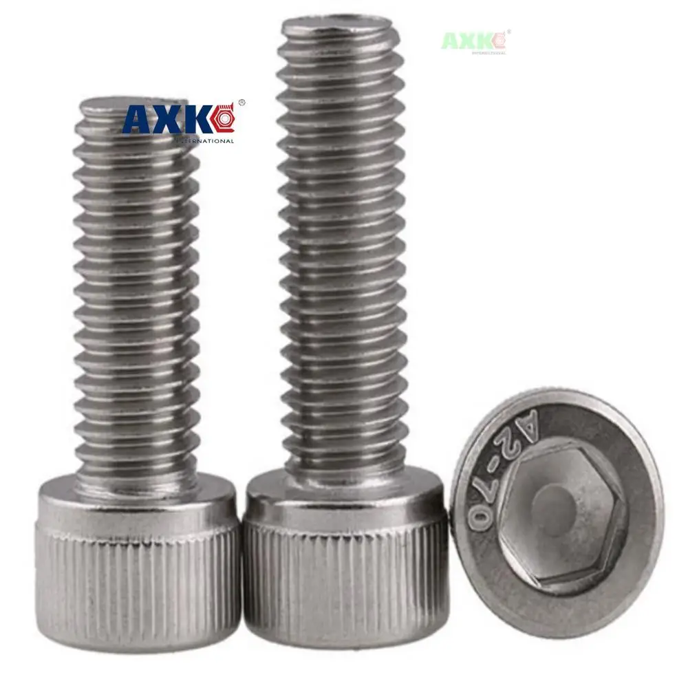 10 pcs Hexagon Hex Socket Cap Head Screw M1.4 M1.6 M2 M2.5 M3 M4 M5 M6 M8 M10 Stainless Steel Allen Bolt DIN912