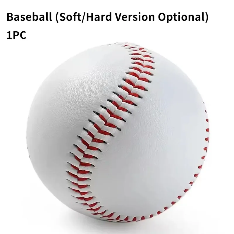 9 Inch Baseball - Handmade Stitched Hard & Soft Baseball for Outdoor Practice, Team Games & Beginner Training