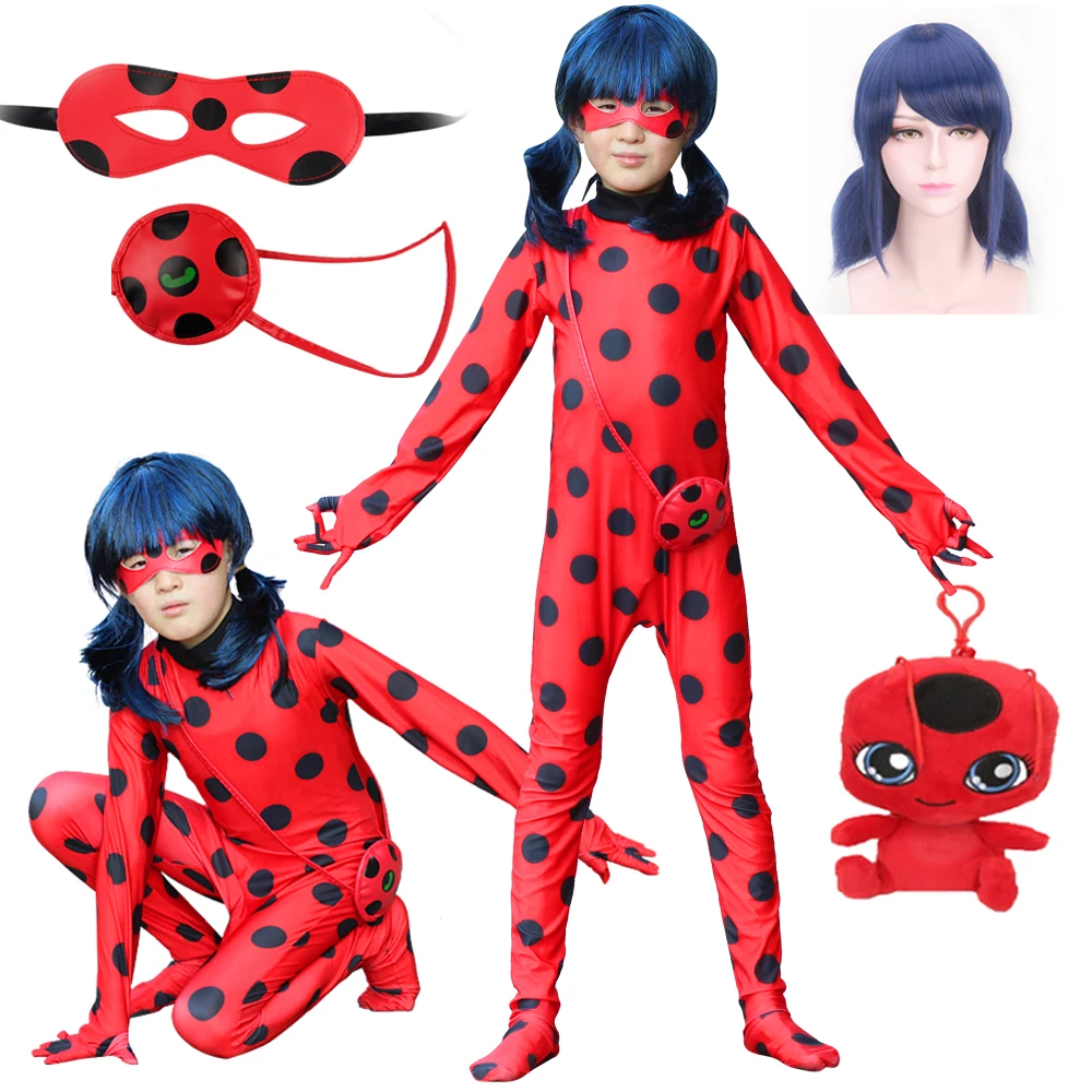 

Halloween Kids Redgirl Costume ，with Bag /Mask /Gloves ，Anime Girl Cosplay ， Children's Stage Performance Clothing