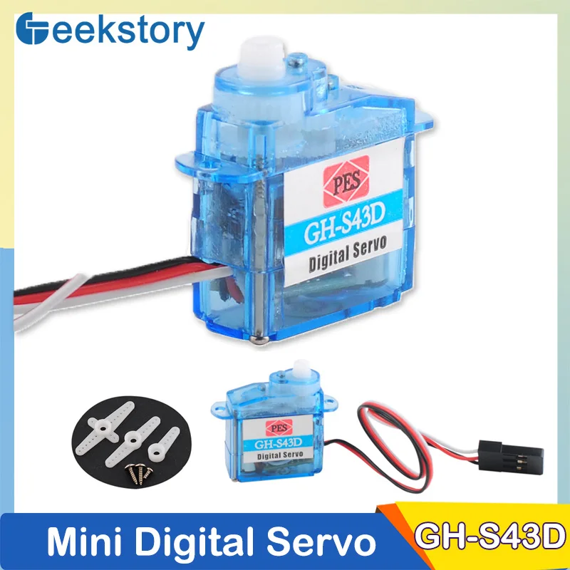 GH-S43D Micro Digital Servo Model Accessories 4.3g 90 degrees 3.6-4.8V Modification Servo for RC Cars Boats Robot Helicopter