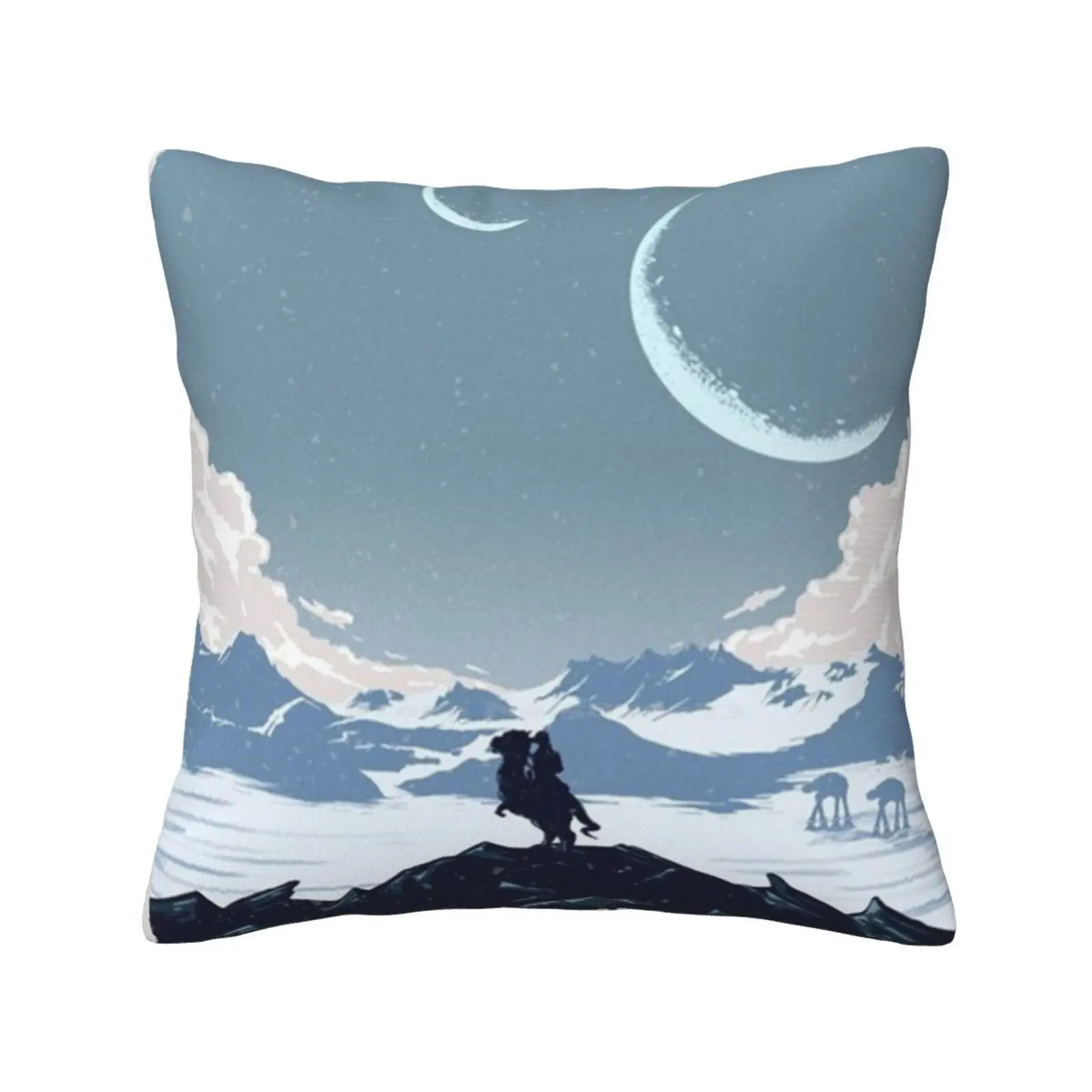 Visit Hoth Throw Cushion Pillow Cover Travel Sci Fi Jedi Space Visit Hoth Endor Han Solo Luke Skywalker Aesthetic Visit