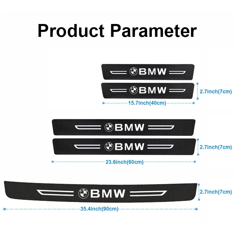 Carbon Fiber Car Doorsill Sticker Protective Film for E92 E60 E46 E90 F30 G20 G21 E60 F10 F11 G30 F01 G11 Z4 E89 G29 G01 M3 M5