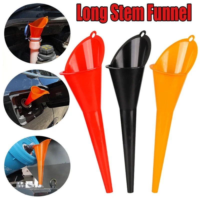 

Car Long Stem Funnel Universal Gasoline Oil Fuel Filling Tool Plastic Engine Funnel Anti-splash Moto Refueling Auto Accessories