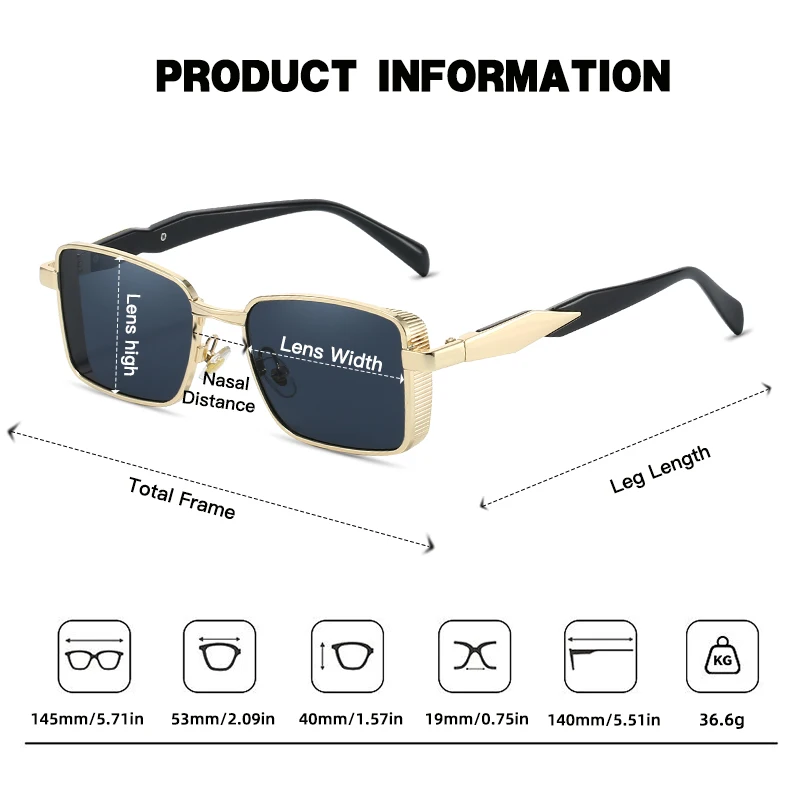 بسيطة موضة مربع النظارات الشمسية النساء الرجال Vintage الاتجاه العلامة التجارية نظارات شمسية الأعمال تخفيف الذكور الإناث نظارات واقية UV400