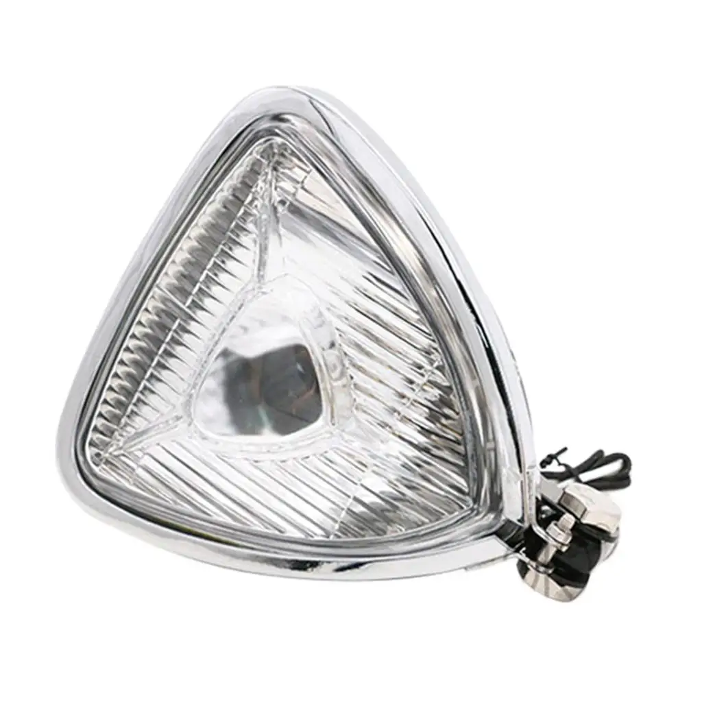 12V 55W Motorcycle Triangle Headlight Lamp for Chopper Bobber