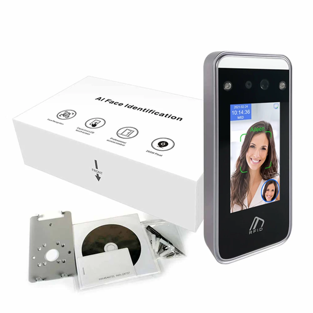 5000 Face Capacity Free Software SDK Biometrics AI Face Access Control System USB RFID Card Reader Time Attendance Machine