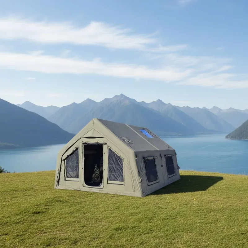 17.2 Large Family Cotton Waterproof Four-Season Quick Automatic Opening House Tent for Outdoor Beach Camping Parties