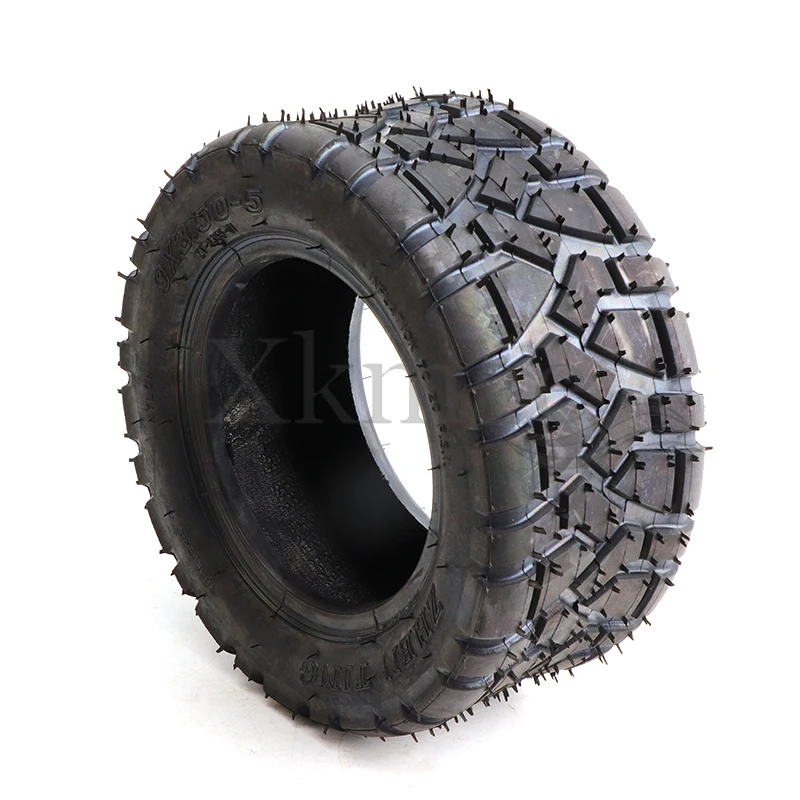 9x3.50-5 Electric Scooter Vacuum Tire 9 Inch Mountain Skateboard Snow Sweeper Tubeless Off-road Tire