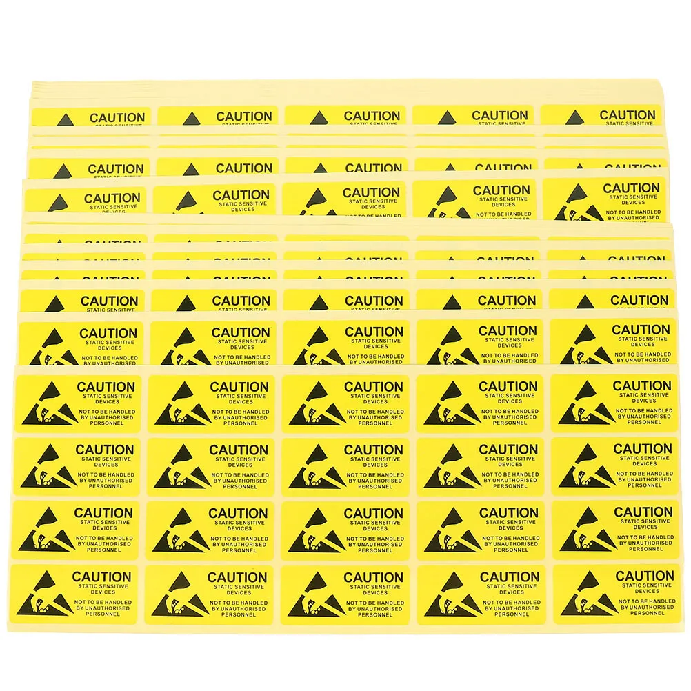 200Pcs Static Warning Stickers Self Adhesive Electrostatic Devices Labels Anti Static Warning Decals Electrical Equipment view 5