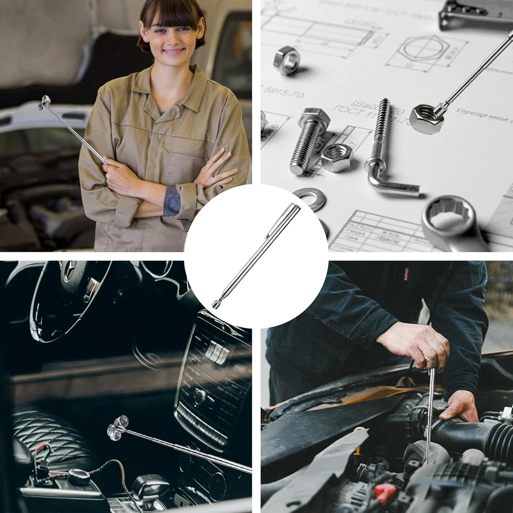 1 قطعة تصغير قابلة للتمديد المغناطيس القلم قضيب مغناطيسي لاقط أداة قابل للسحب آلات إصلاح السيارات صيانة المرآب أداة ورشة عمل