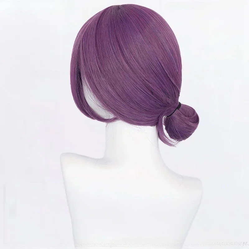 أنيمي Reze شعر مستعار تأثيري 45 سنتيمتر شعر مستعار الأرجواني مع المختنق تأثيري حلي النساء Reze الباروكات مقاومة للحرارة الاصطناعية خصلات الشعر المستعار