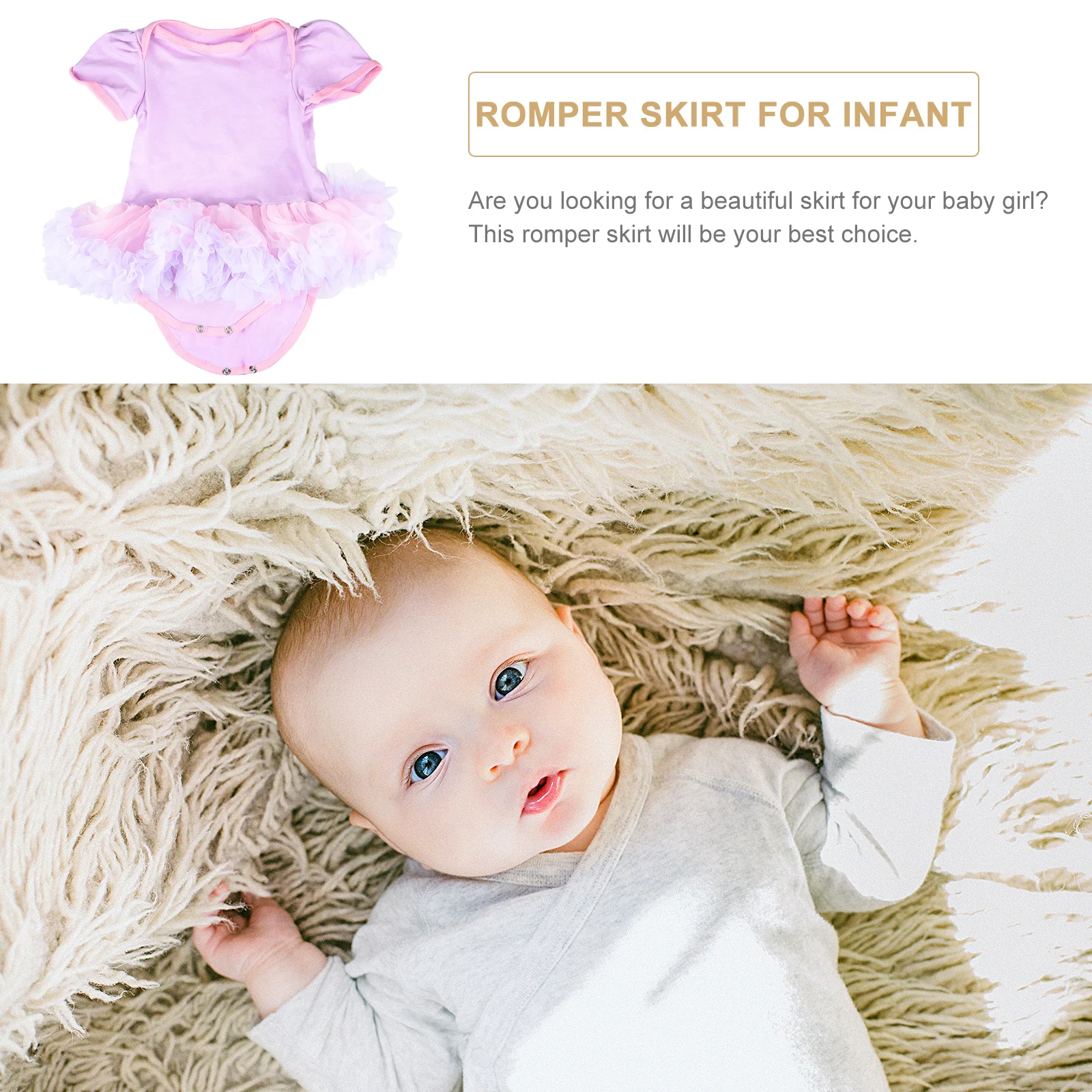 

Infant Romper Dress Gauze Skirt High-End Comfortable Breathable Performance Party Dress Romper Skirt for Infant