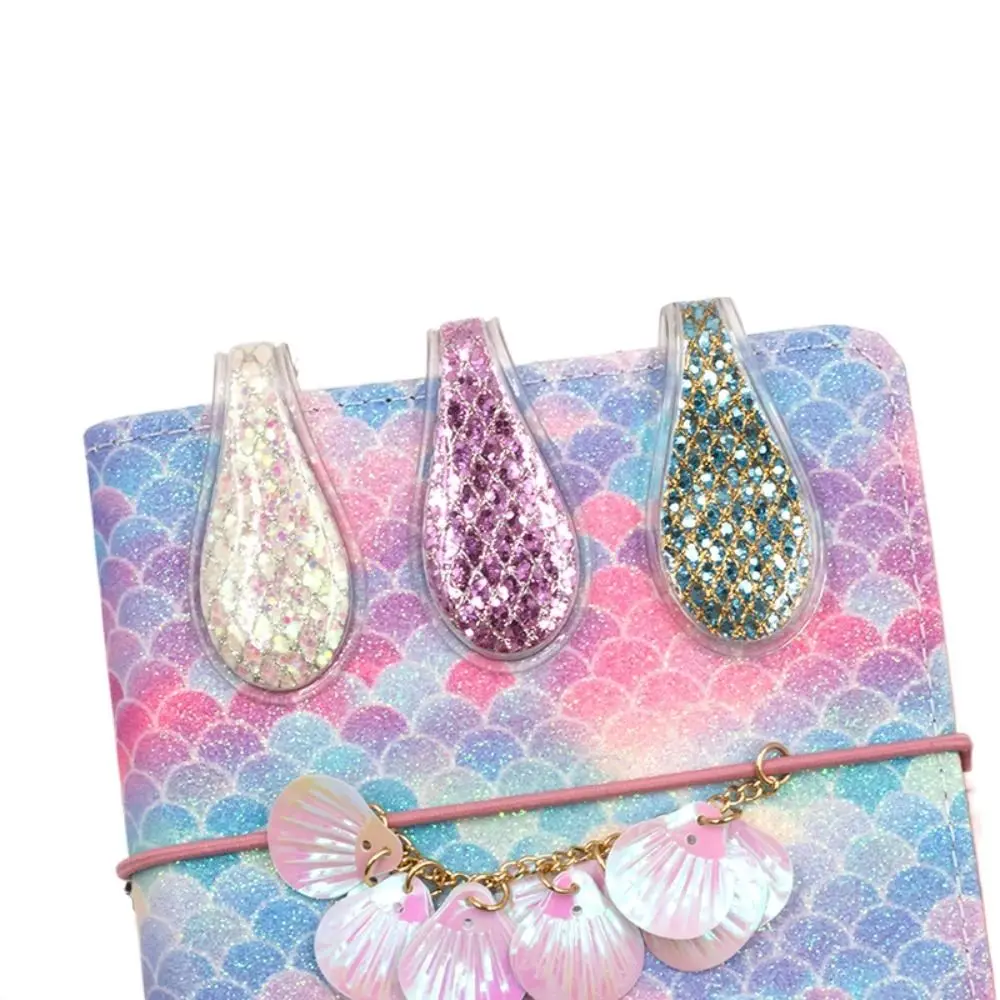 Gradient Bookmark Sequin Scale Double Side Book Page Marker Magnet Book Clips Journal