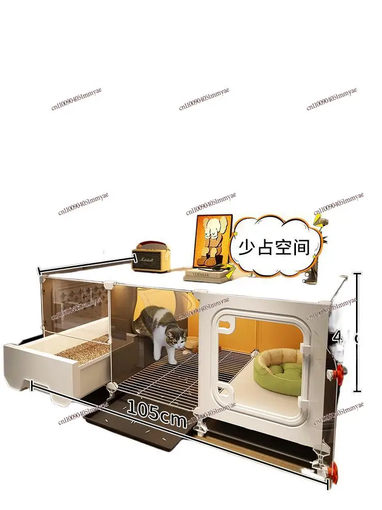 Cat Cage Toilet Integrated Does Not Occupy A Small Cabinet Household Indoor Villa Cat Nest