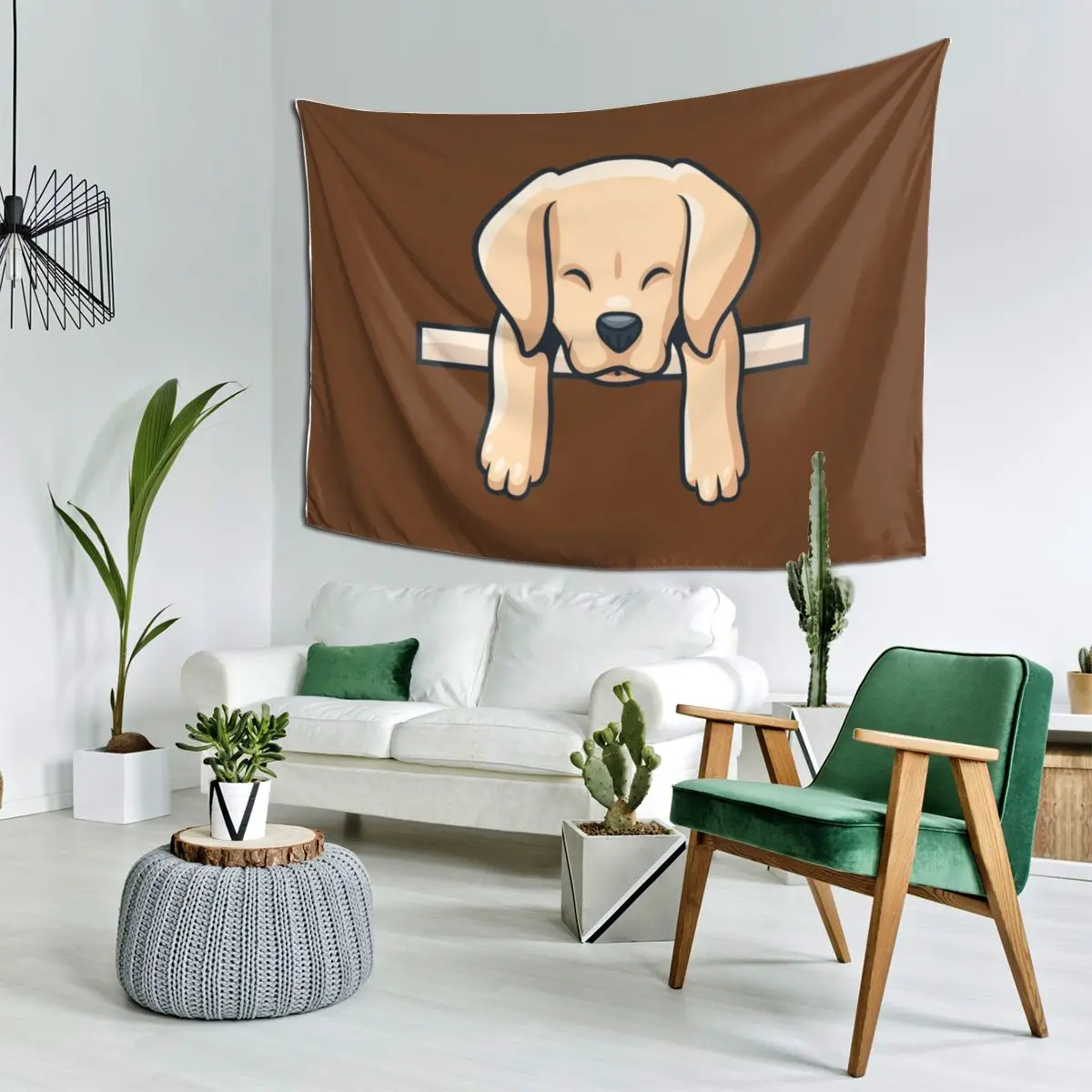 Labrador Retriever Dog Tapestry Art Aesthetic Tapestries for Living Room Bedroom Decor Home Funny Wall Cloth Wall Hanging