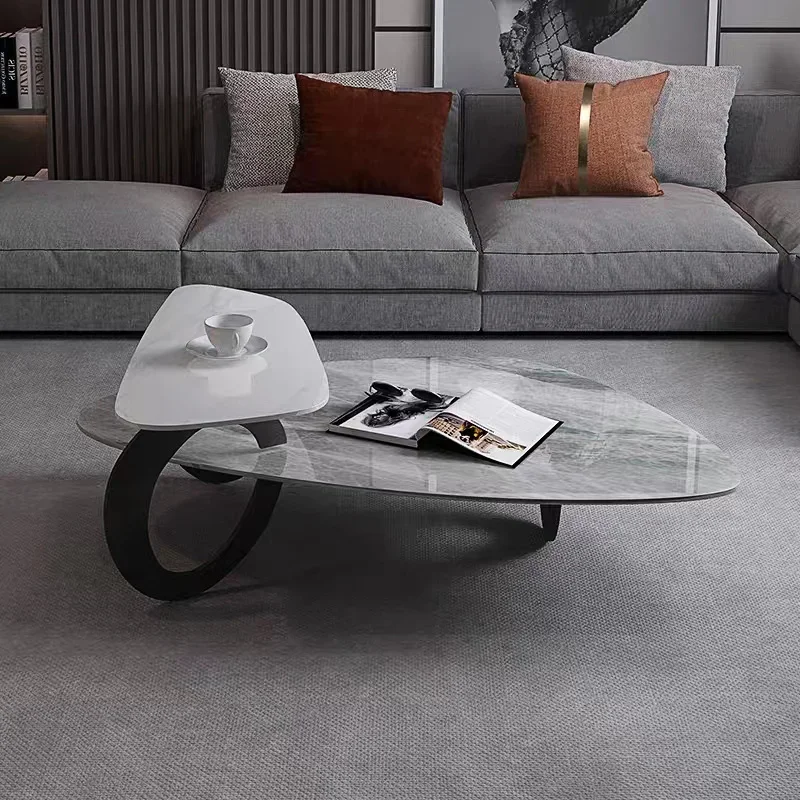 m High-quality Modern Coffee Table Combination Living Room Home Slate Coffee Table Set Round End Table m