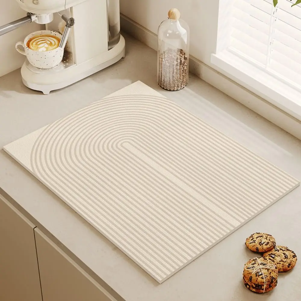 

Placemat Super Absorbent Dish Drying Mat Diatomaceous Quick Dry Draining Mat Non-slip Drain Pad Table Decor