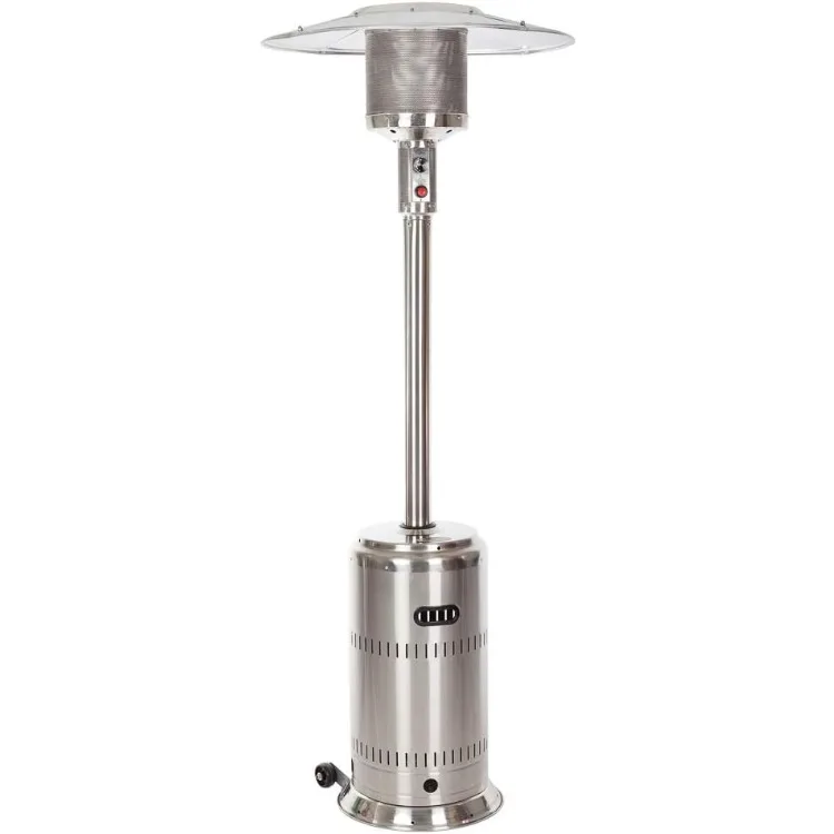 01775 Performance Series Patio Heater With Wheels 50,000 BTU Output Electronic Ignition System Portable Outdoor Propane Heater