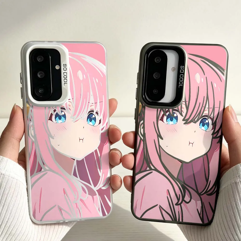 Anime Hitori Gotoh Soft For Samsung Galaxy A06 A07 A16 A14 A22 A25 A26 A33 A35 A36 A55 A56 M55 Colored Silver Phone Case