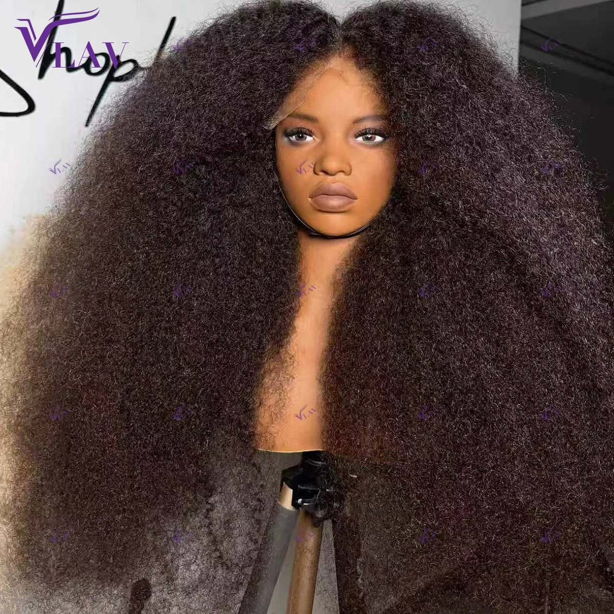 Kinky Straight 400 Density Glueless Human Hair Wigs 13×6 HD Lace Frontal Wig 13×4/360 HD Transparent Lace PrePlucked For Women