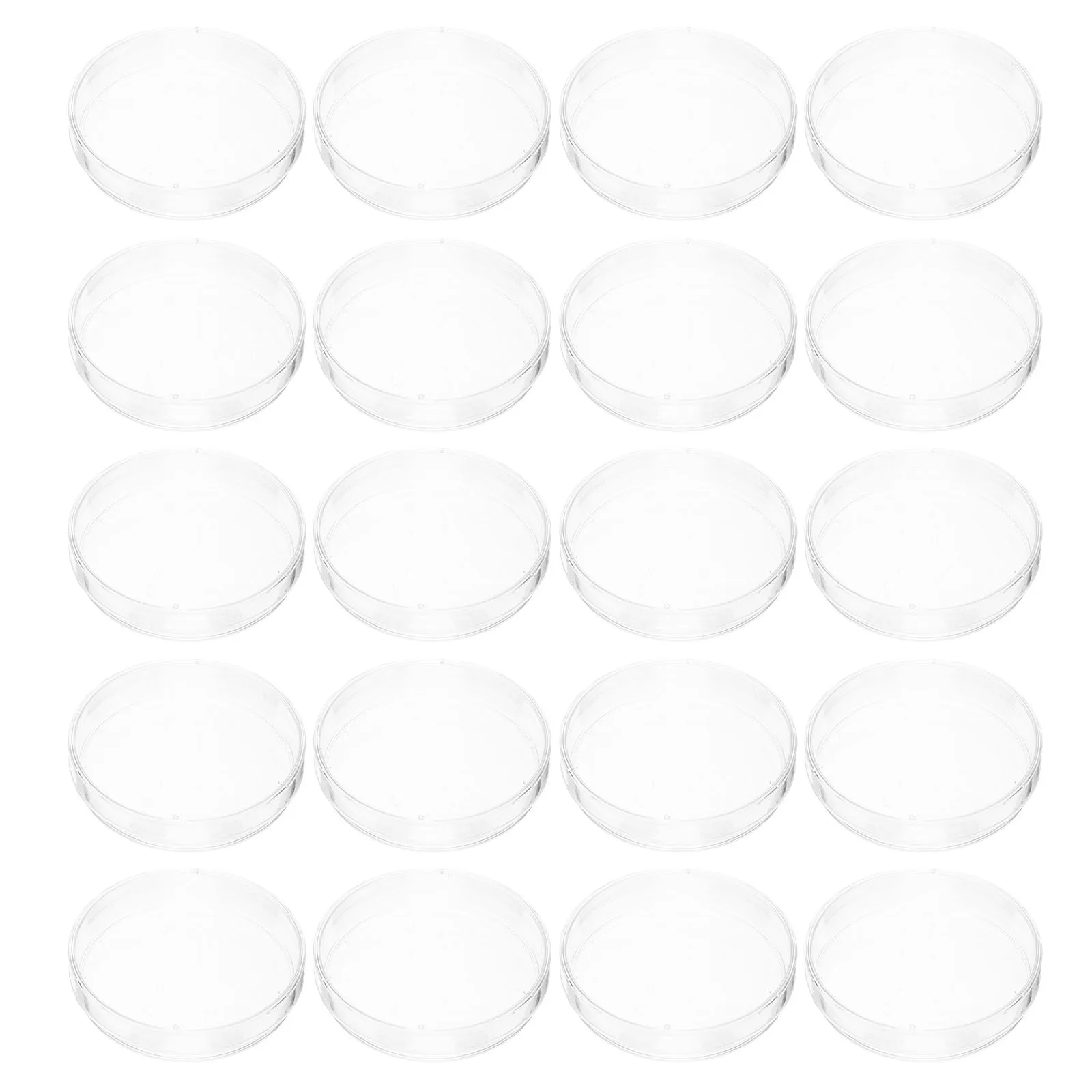 

20Pcs Plastic Petri Dishes Sterile 70mm Lightweight Portable Design Laboratory Bacterial Culture Petri Dish with Lid