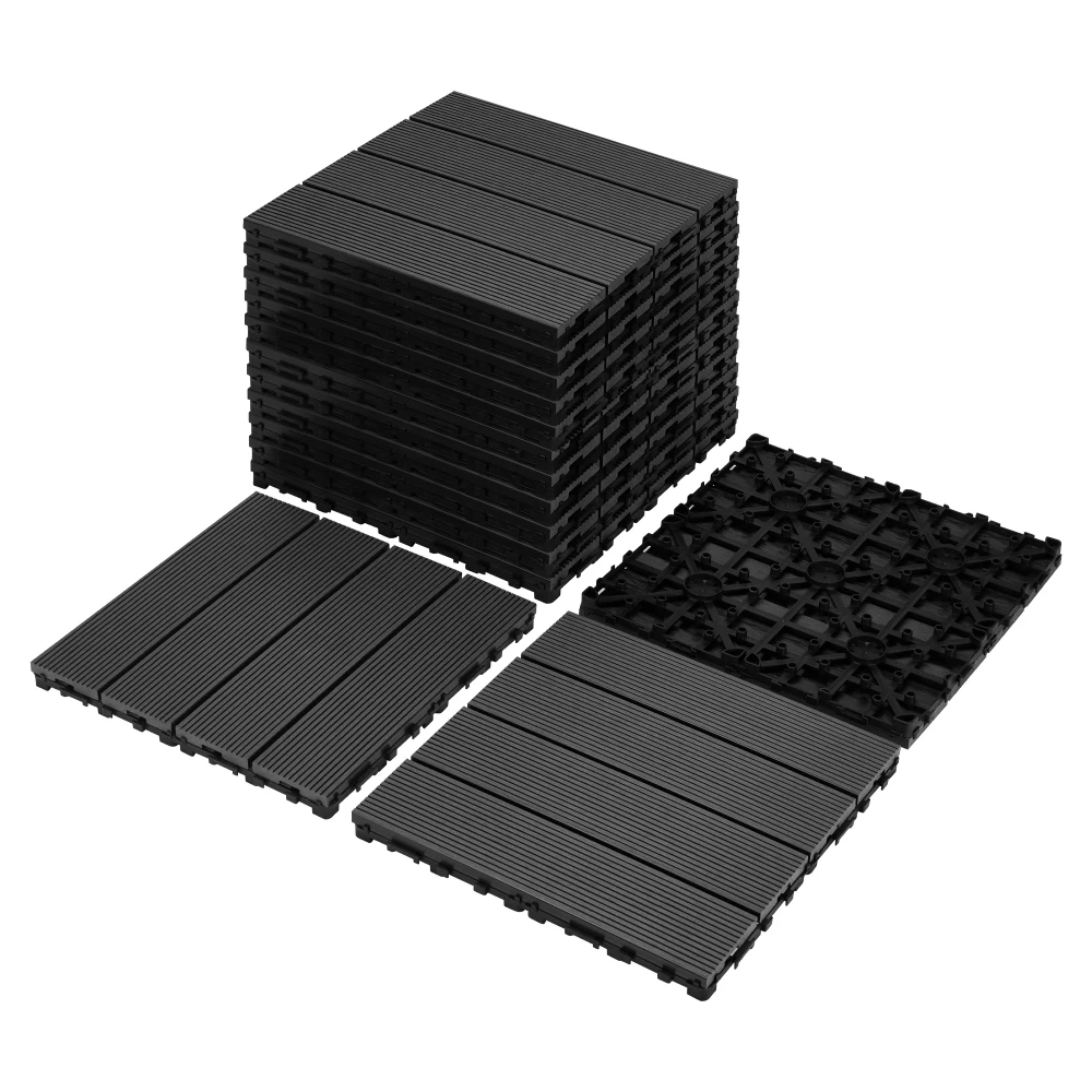 Waterproof Indoor Outdoor Floor Tile 9PCS Durable Flooring Tile for Patio Balcony Porch Backyard Bedroom Decoration