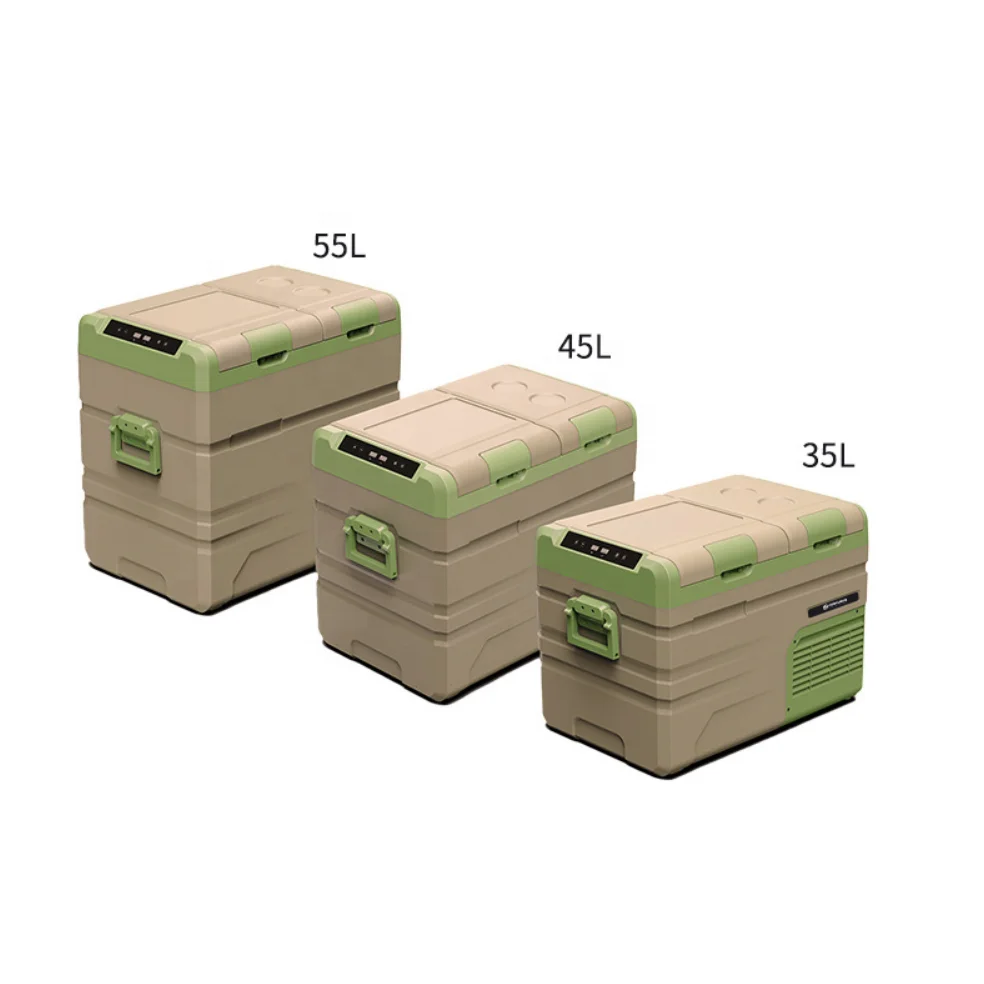 Truck Refrigerator AC.684.082 Mini Portable Compressor Freezer 55L Dual-Zone Fishing Cooler Camping Outdoor RV