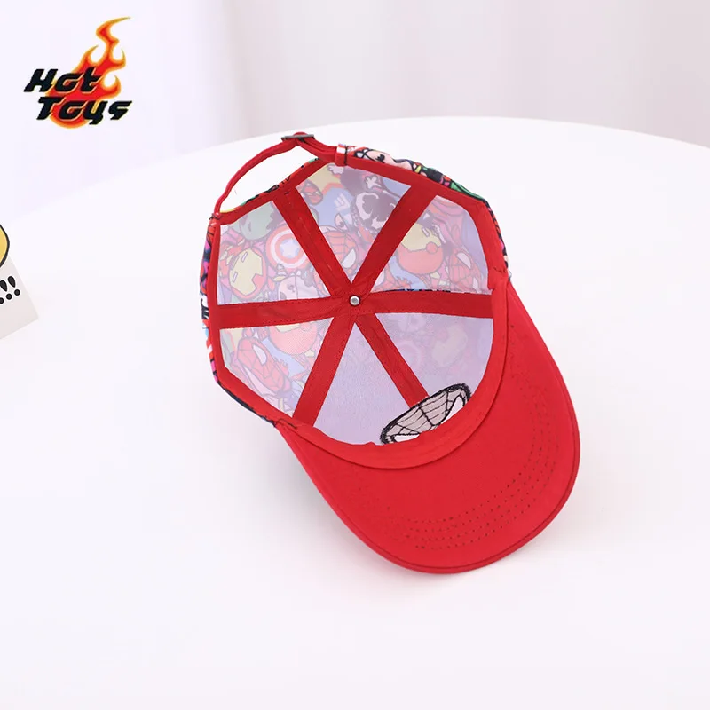 Hot Toys Spiderman Cap Marvel Cartoon Printing Kids Baseball Caps Boys Girls Hip Hop Sunhats Outdoor Spring Autumn Child Hat