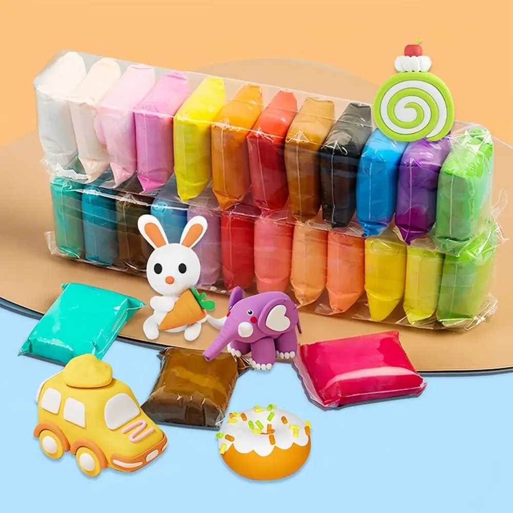 12/24/36 Piezas de Plastilina Ultraligera, Arcilla para Modelar sin Olor, Plastilina de Colores para Manualidades, Arcilla Sensorial de Secado al Aire