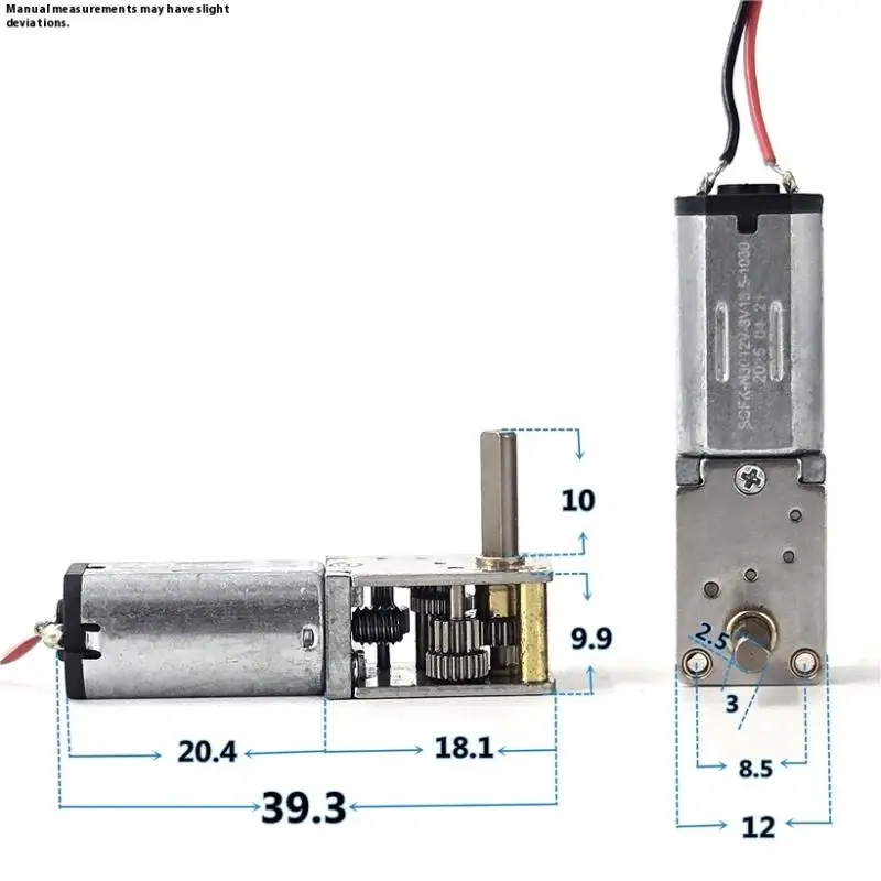 1 قطعة DC3V-6V 5 فولت 10 دورة في الدقيقة سرعة بطيئة كبيرة تخفيض عزم الدوران المحرك الزاوية اليمنى D-عمود سيارة روبوت صغير N30 علبة التروس المعدنية موتور تروس