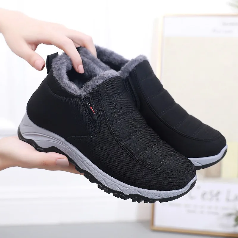 Women's Boots Unisex Winter Shoes Women Waterproof Snow Boots Female Slip On Casual Shoe Plush Footwear Men's Ankle Botas