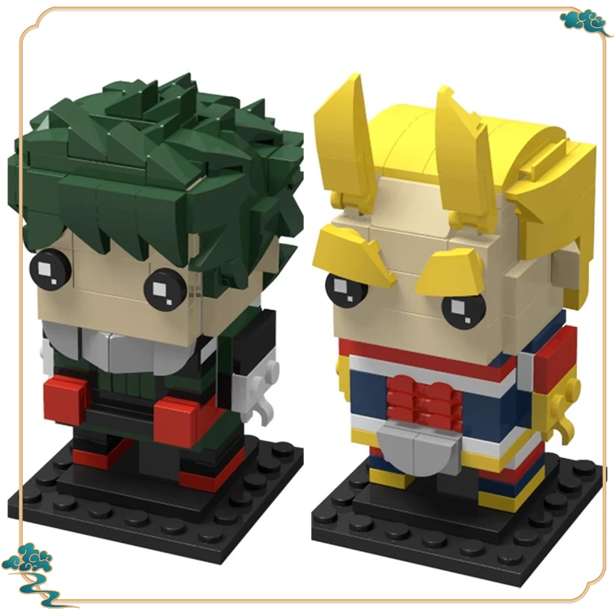 

MOC Brick Ideas Мультяшные аниме-фигурки My Hero Academia Deku All Might Brickheadz Модель Строительные блоки Игрушки для детей Подарки