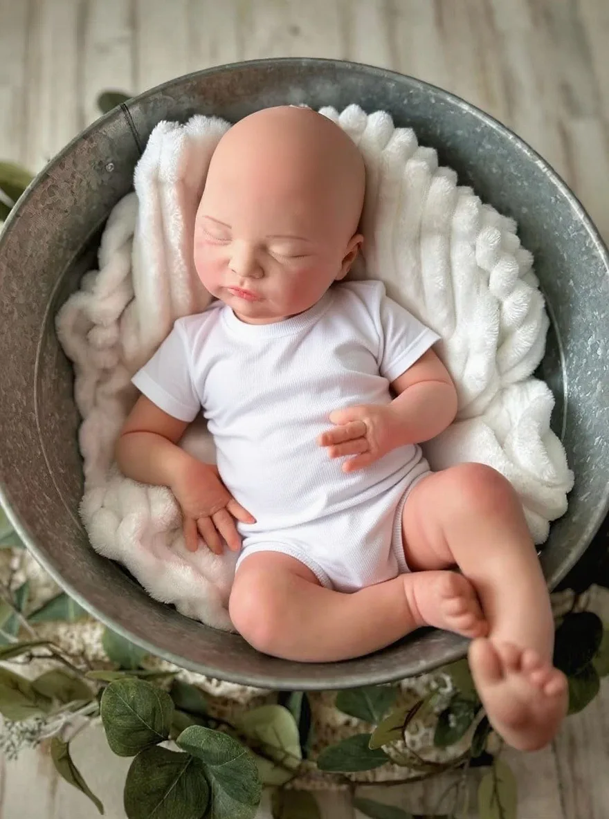 18 インチローラーシリコーンベベリボーンガール手作りリアルな 3D 塗装スキン新生児女の子子供のための誕生日プレゼント