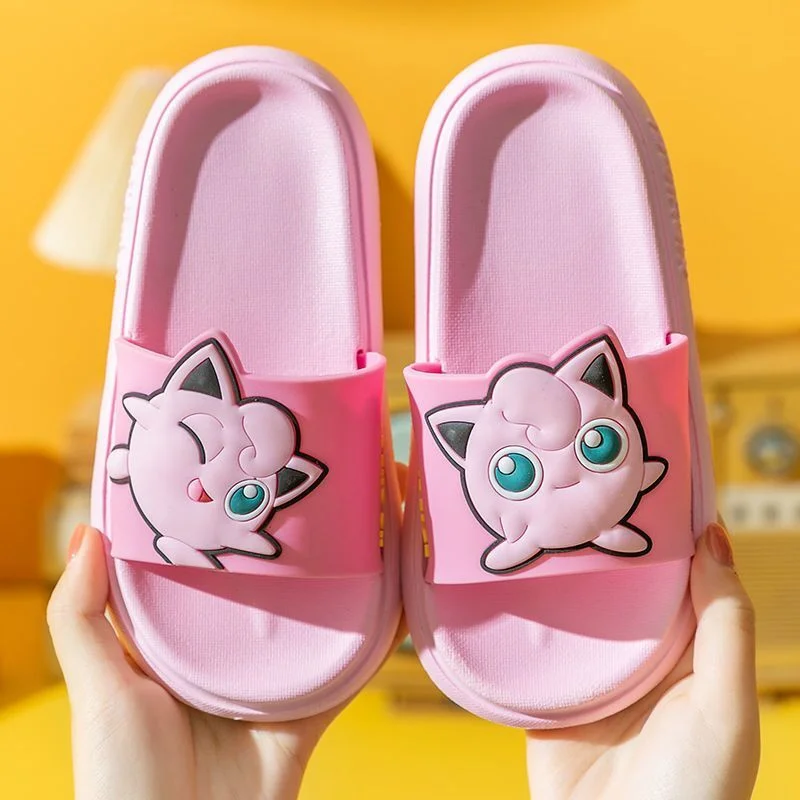 Pokemon Pikachu Cartoon Slippers Indoor house cute Girls Bathroom Sandals Anti-slip Outside Beach Boys Shoes Gift