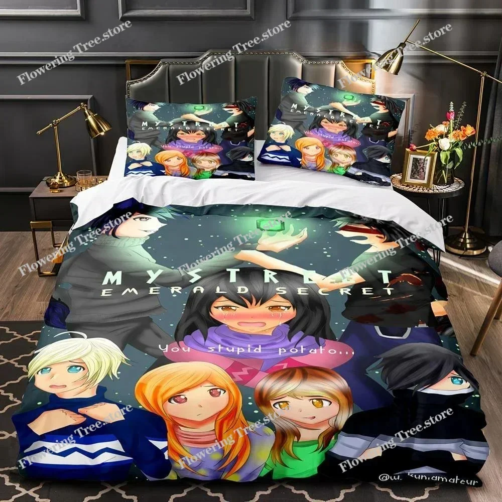 

3D Print Aphmau Bedding Set Duvet Cover Pillowcase Double Twin Full Queen King Adult Kids Bedclothes Quilt Cover