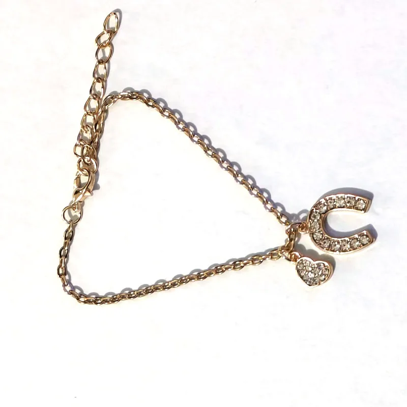 hzew heart Horses head and horseshoes bracelet simple horse bracelets gift