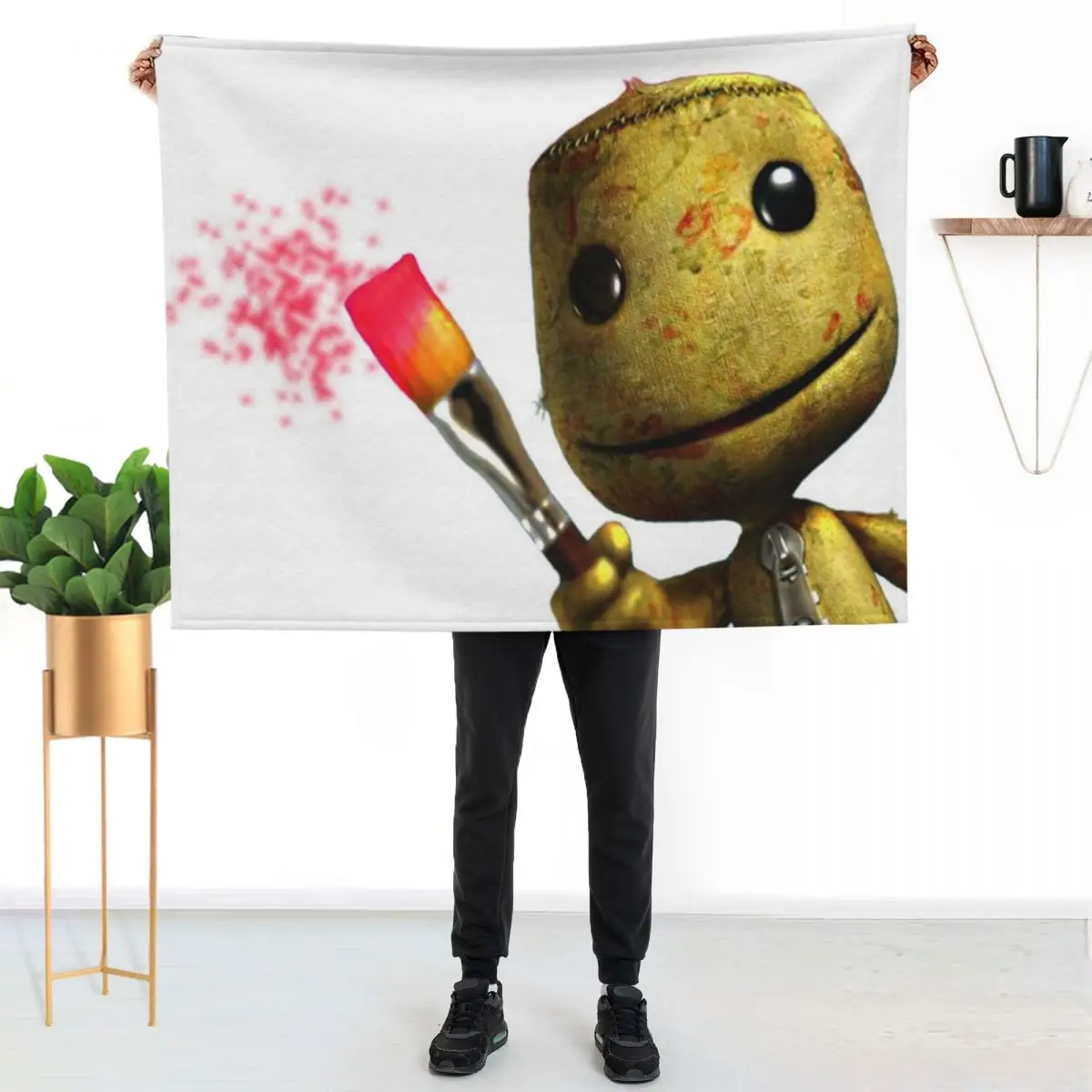 

LIttle Big Planet, SackBoy Throw Blanket Stylish Couch Blanket for Home Living Room