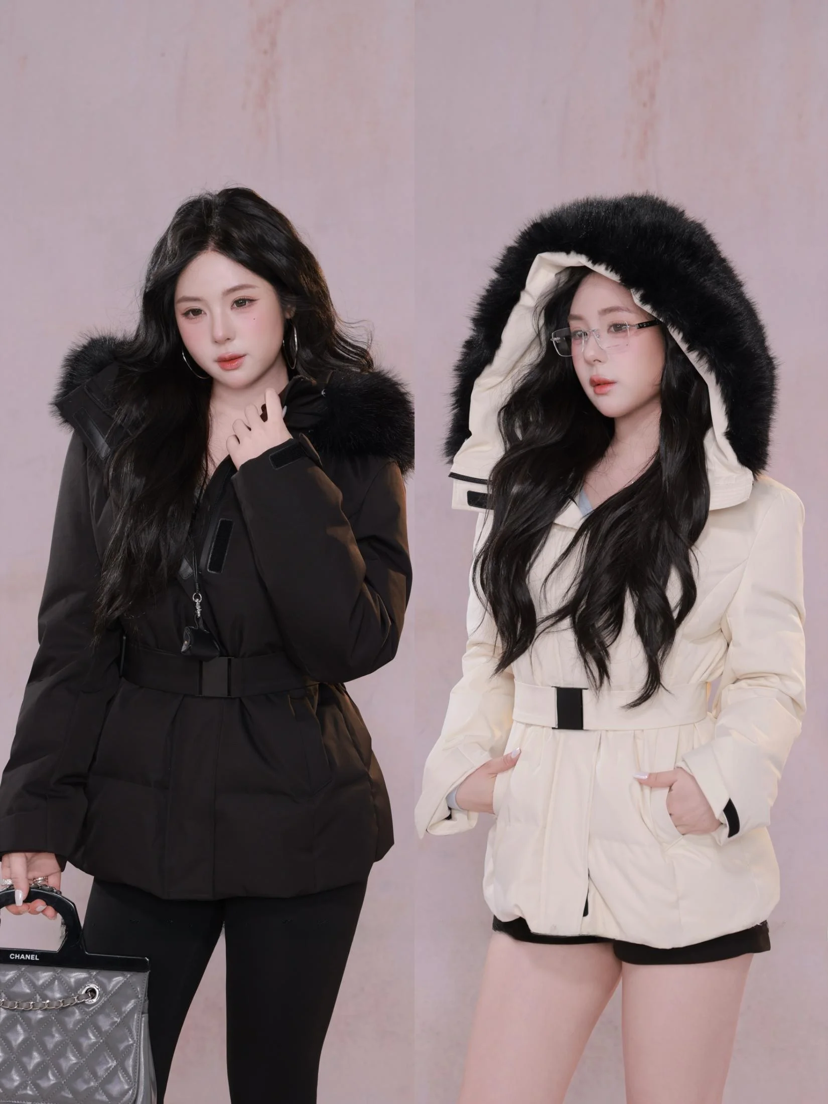 

Новая женская утепленная куртка Cute Face Hero Iceland Polar Night с капюшоном, 90% белого пуха, с утяжкой на талии, теплая, короткая