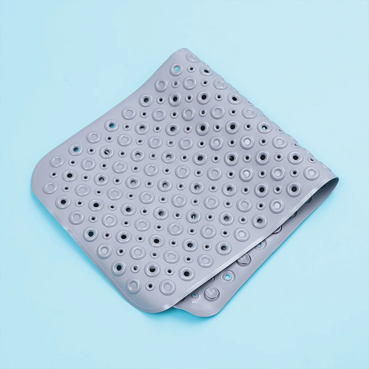

PVC Bathtub Non-Slip Shower Mat Grey Massage Feet Bathroom Floor Pad Drainage Suction Cups 88x40cm Bath Mat