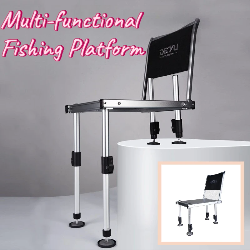 Ultra-light Multi-functional Fishing Platform Extendable Portable Thickened Aluminum Fishing Platforms Outdoor Tackle Supplies