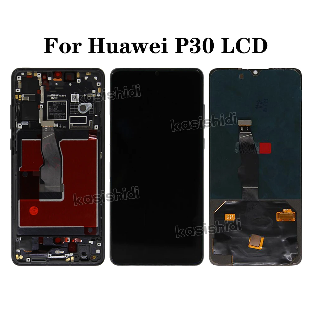 Super Amoled For Huawei P30 LCD Display Touch Screen ELE-L04 ELE-L29 ELE-L09 LCD Digitizer Assembly For P30 Screen With Frame