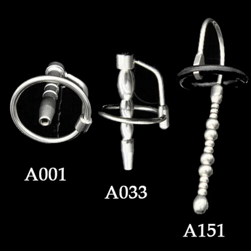 Male Stainless Steel Hollow Urethral Dilator Sounding Penis Plug with Glans Ring Chastity Stretcher Sound Adult Sex Toys for Men