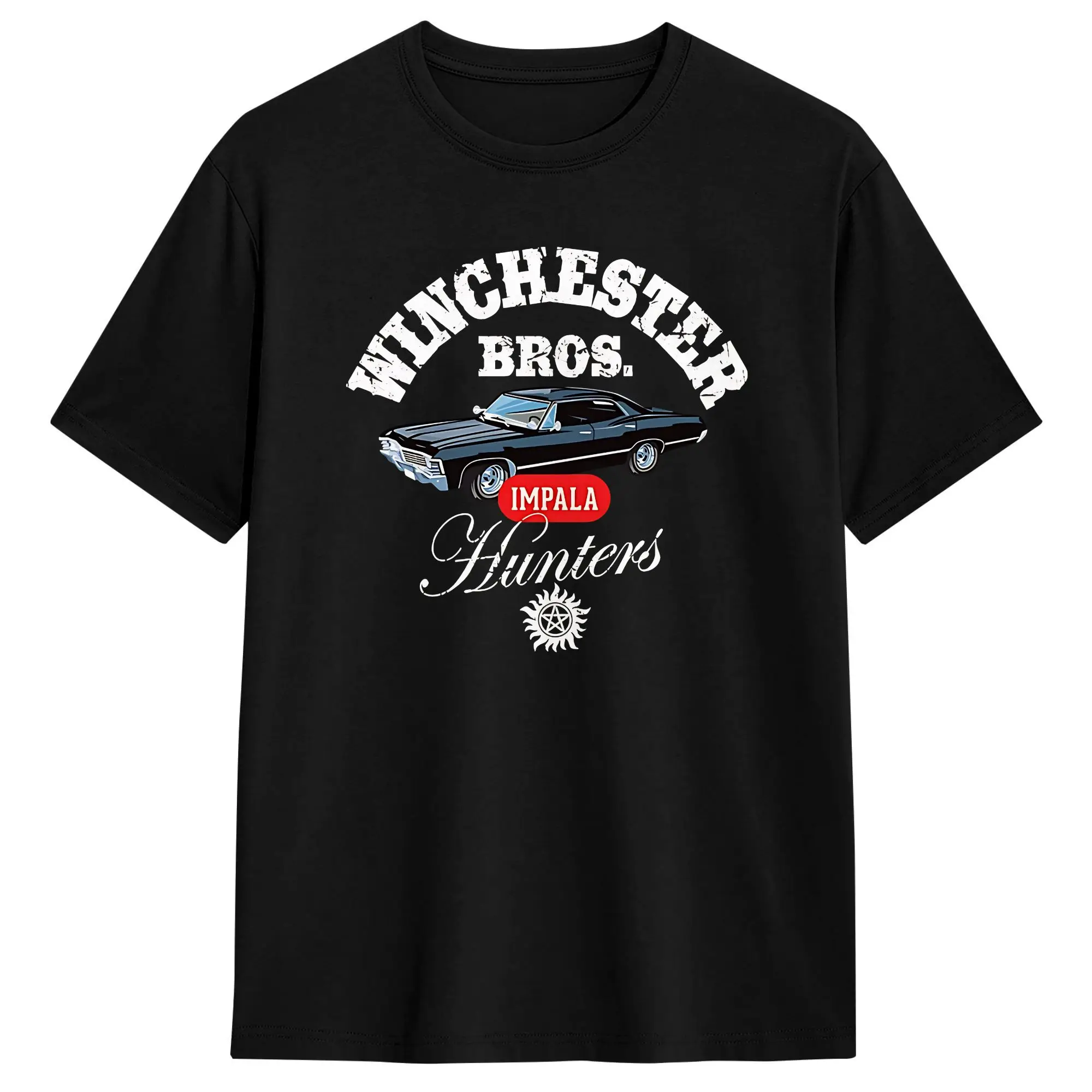 

Supernatural Winchester Impala T Shirt for Men Cotton Novelty T-Shirt Crewneck Tees Short Sleeve Clothing Plus Size