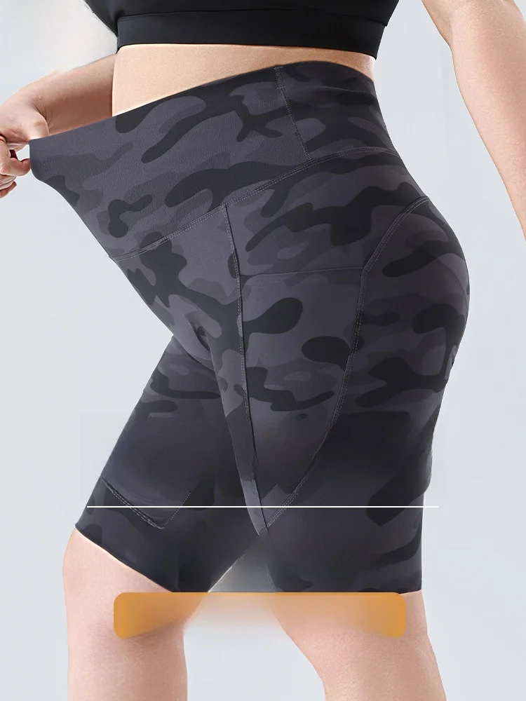 

High-Waist Slimming Fitn Pants Women's Summer New Camouflage Yoga Pants Tummy Control Butt Lifting Breathable Running Capris