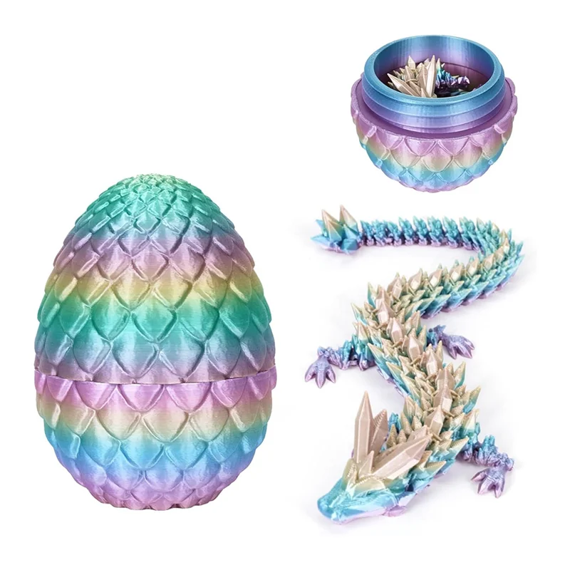 A04F-Crystal Dragon Eggs de Páscoa Dragão Crystal Dragon In Egg Adultos Fidget Para Autismo TDAH